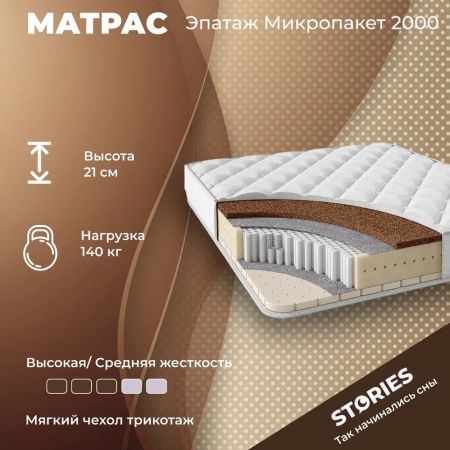 Матрас Stories Эпатаж Микропакет 2000 (Эпатаж&nbsp;Микропакет&nbsp;2000)